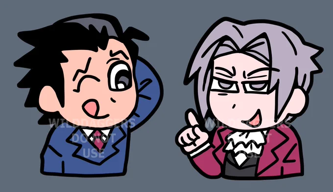 preview of some ace attorney pins im gonna make!  