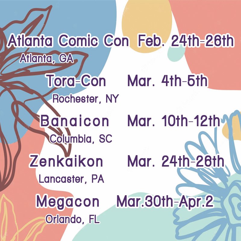 chalktwins's tweet photo. We have some great events coming up really soon and we canโt wait to see everyone!
#atlantacomiccon #atlcomiccon #atlantacomiccon2023 #toracon #toracon2023 #banzaicon #banzaicon2023
#zenkaikon #zenkaikon2023 #megacon #megaconorlando #megacon2023 https://t.co/6xAPYJ9nwG