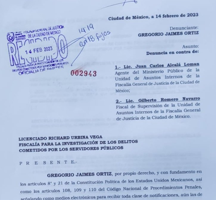 capultitlaGAM's tweet photo. @FiscaliaCDMX  pido se investigue al MP Juan Carlos Alcala Loman de la Unidad de Asuntos Internos FGJCDMX ya que en lugar de atender mi denuncia de manera objetiva e imparcial se ha dedicado a defender al servidor público denunciado Exp UAI/FS/AS/UI/2188/08-2022 https://t.co/qtXGTF3iCS