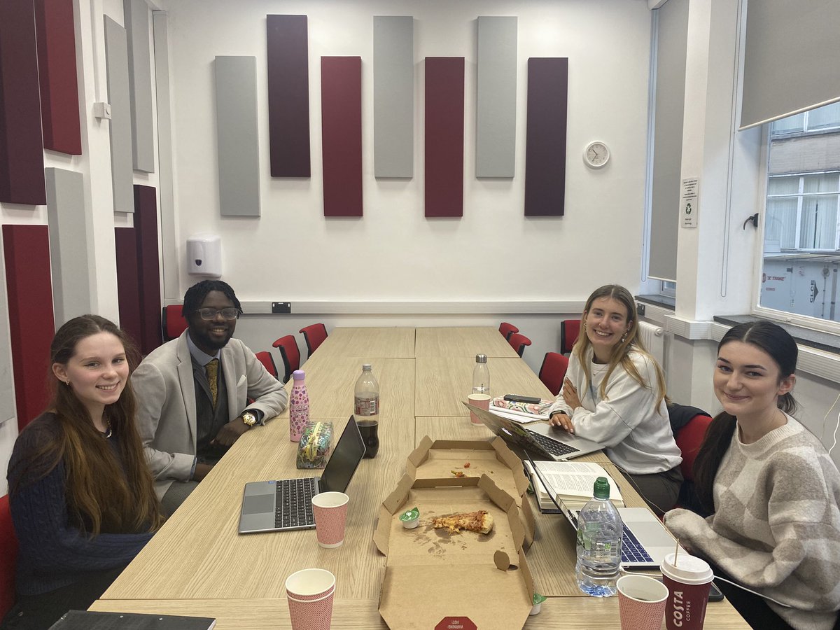 Congratulations to Megan who won the study experience prize in the Women In Law Society raffle last year. Megan and her friends enjoyed pizza and drinks and a chat with successful <a href="/CardiffLaw/">Cardiff Law</a> graduate <a href="/DanielOnafuwa/">Daniel Onafuwa</a> -  thanks to Daniel for coming along.