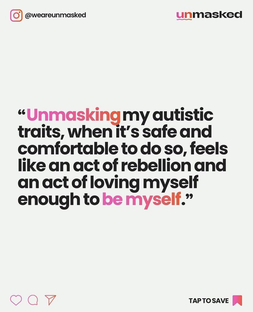 The power of unmasking. 
By <a href="/neuro_lou/">Neurodivergent_lou</a>. 🖤