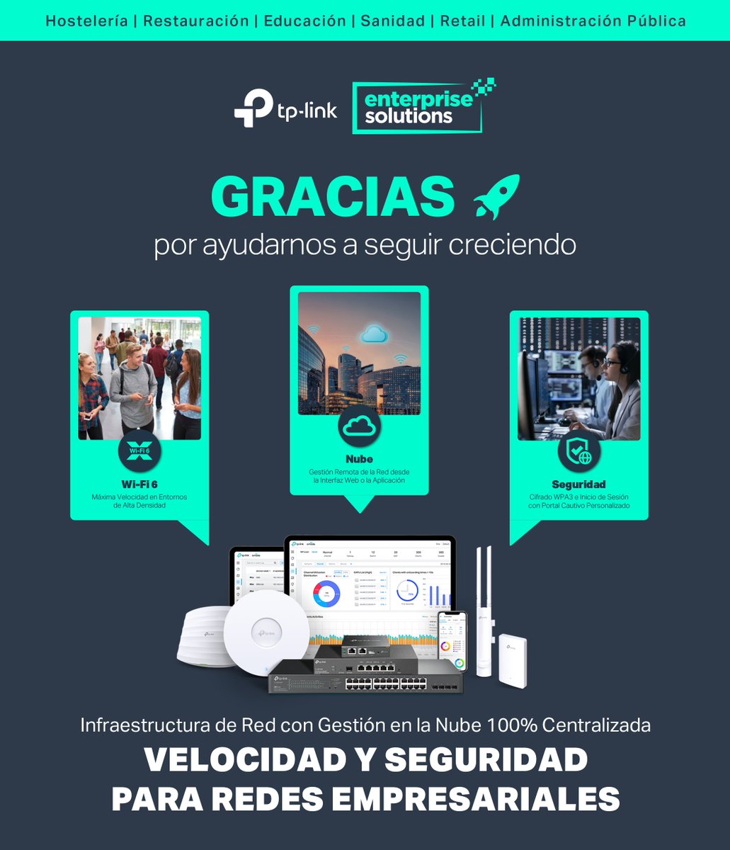 Infowork_iw's tweet photo. Gracias @TPLINKIBERIA por ofrecernos SIEMPRE soluciones seguras, estables y rápidas!
Descubre todas las soluciones en nuestra web de clientes IT https://t.co/kx34kM2fbL
#Mayorista #tecnologia #Infowork #ClientesQueGananMas https://t.co/VWxa70xBUg
