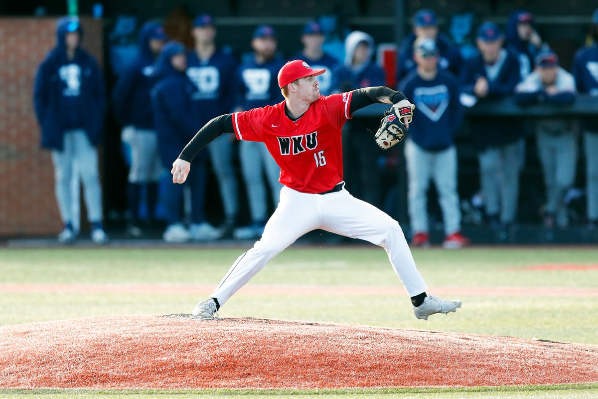 WKUStatsInfo's tweet photo. This past Saturday, @WKU_Baseball tossed a combined 2-hitter in a 6-1 win against Dayton. 

The first 2-hitter by WKU since 2019.

◾️ @diuguid_lane: 5.0 IP, 0 H, 1 R, 3 BB, 7 K
◾️ @evanjones001 (W): 3.1 IP, 1 H, 0 R, 2 BB, 3 K
◾️ @JackBennett04: 0.2 IP, 1 H, 0 R, 0 BB

#GoTops https://t.co/Sb4txg7AhY