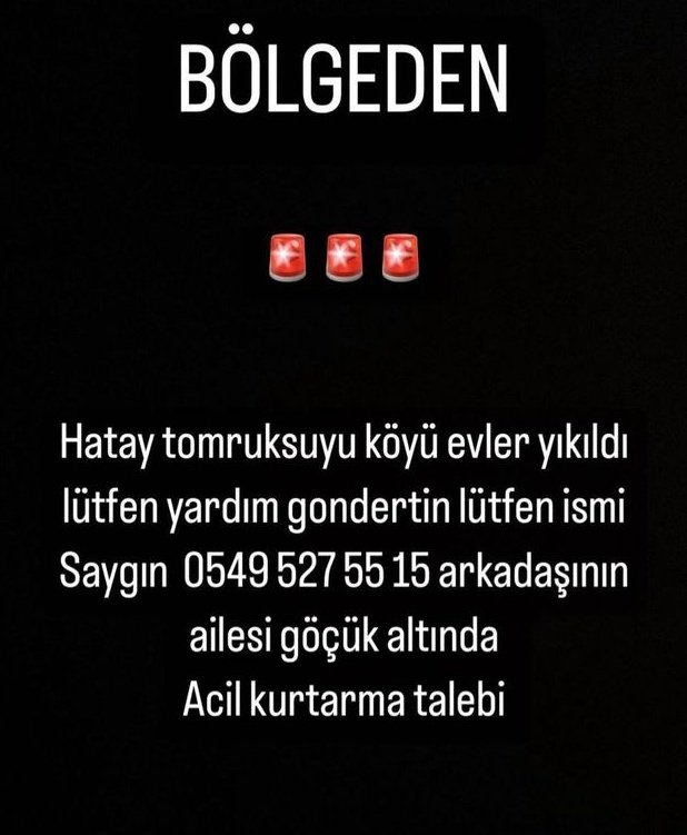 ruhubitikgirl's tweet photo. Hatay Tomruksuyu Köyü
ÇOK ACİL LÜTFEN YAYALIM 
Hatayda 

Konya'da
#DEPREMANI https://t.co/R0WlIB8Oq2