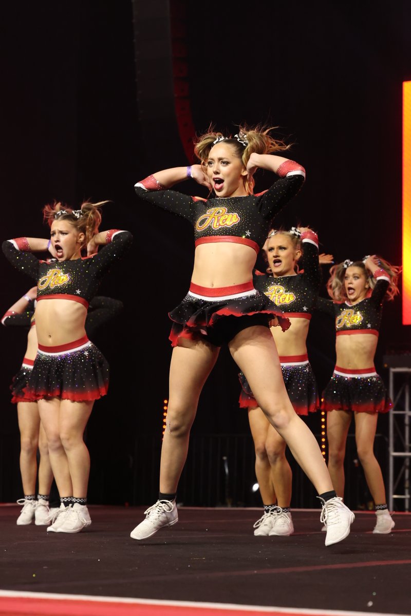 CheerTheory's tweet photo. Revolution Athletics Revolution looking HUNGRY today! So much attention to detail - formations, body positions, transitions! It's. The. Little. Stuff. 💥

#JAMZNationals https://t.co/GLlrkMOvap