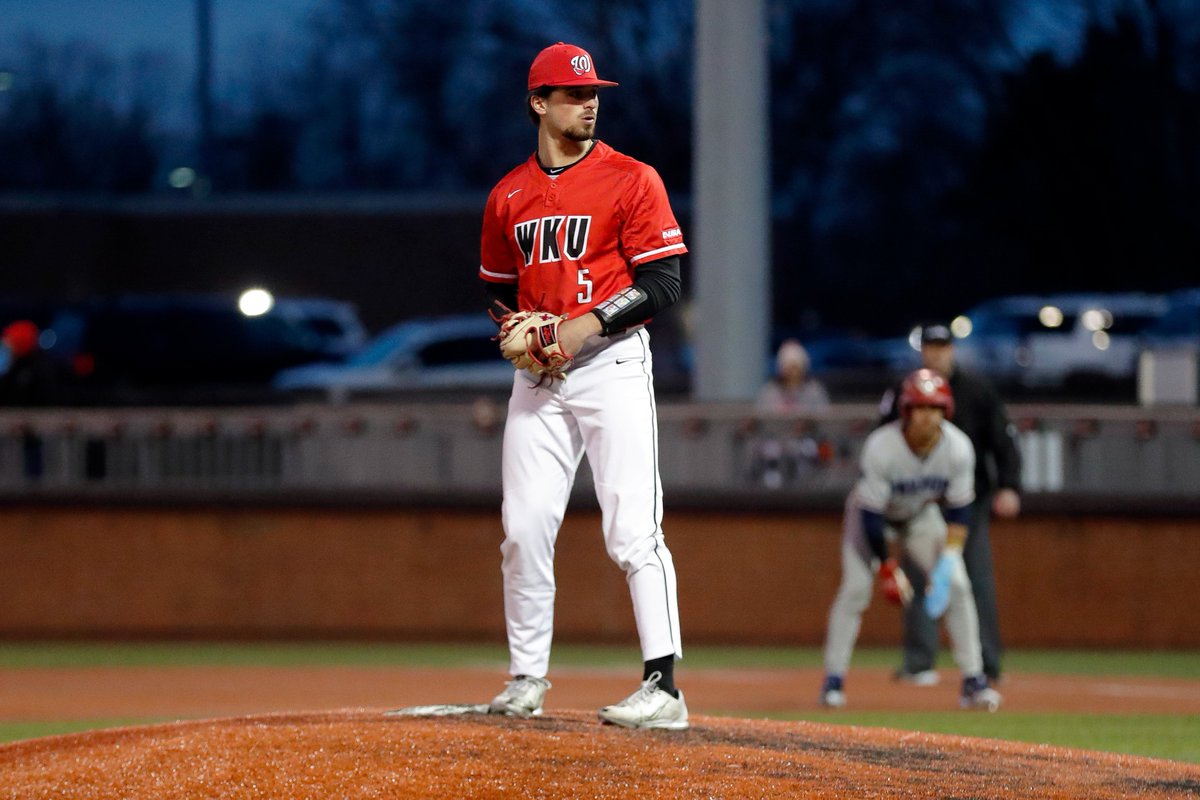 WKUStatsInfo's tweet photo. This past Saturday, @WKU_Baseball tossed a combined 2-hitter in a 6-1 win against Dayton. 

The first 2-hitter by WKU since 2019.

◾️ @diuguid_lane: 5.0 IP, 0 H, 1 R, 3 BB, 7 K
◾️ @evanjones001 (W): 3.1 IP, 1 H, 0 R, 2 BB, 3 K
◾️ @JackBennett04: 0.2 IP, 1 H, 0 R, 0 BB

#GoTops https://t.co/Sb4txg7AhY