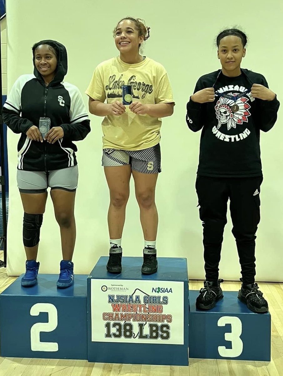 Congratulations to Brianna Nguyen, Macenzie Hunter, and Jada Pichardo who all became South Region Champions for our girls wrestling team. Freshman E’Marie Barge placed 3rd, punching her ticket to states! <a href="/PennsaukenAD/">Pennsauken High School Athletics</a> #CodeRed