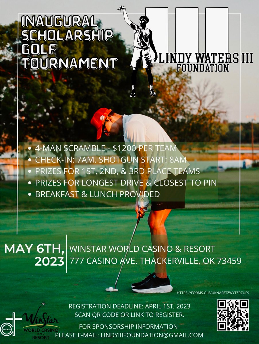 Register now for the Inaugural LWIII Scholarship Golf Tournament on May 6th to support the future of Native youth. ⛳️ Register HERE: forms.gle/UKNasetzWYTzrZ… Deadline April 1st.