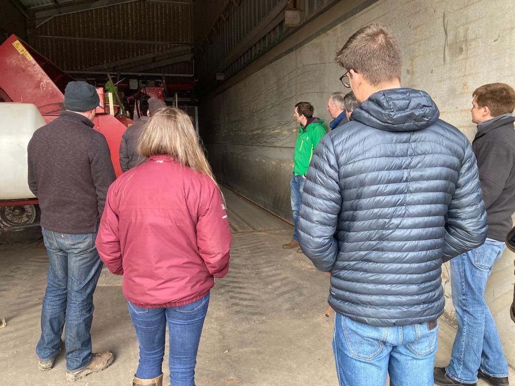 JulieAnnClark2's tweet photo. Great start to the week today with the @ScotAgCoOp North Group visiting two brilliant farming businesses! Many discussions were had around machinery replacement policies & labour succession. Lots to think about moving forward! Thanks @farmer_just for a lovely lunch #farmbench https://t.co/DhjpO2w5E1