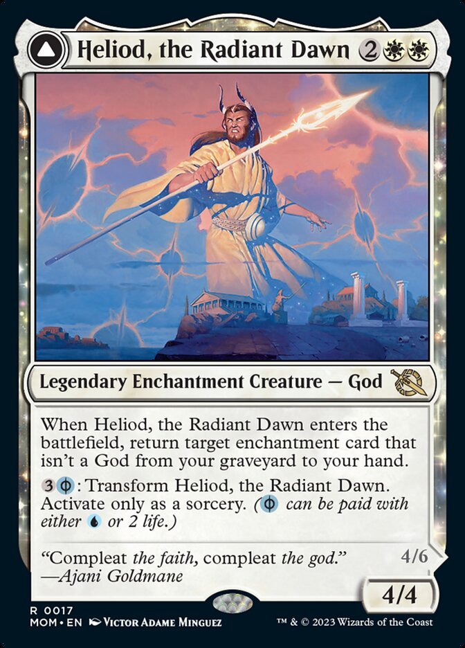 JasonVorthos's tweet photo. Please, explain to me .
How could Heliod could be back in the Nyx, when last time we saw him, he was exiled in the Underworld and his sun-spear was destroyed.
#MTGMachine #mtgphyrexia #mtgtheros https://t.co/j1ldObrO8F