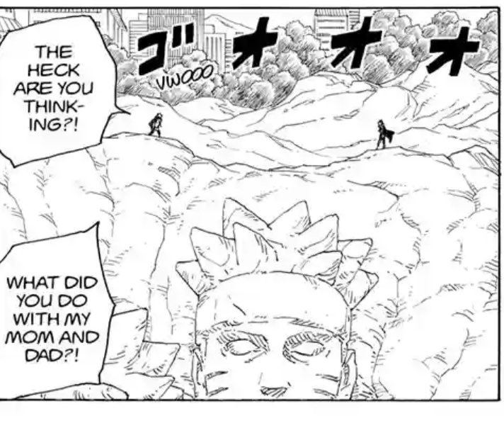 Sasuke and Naruto's battleground was the Valley of the End but Kawaki and Boruto's is Hokage Monument…