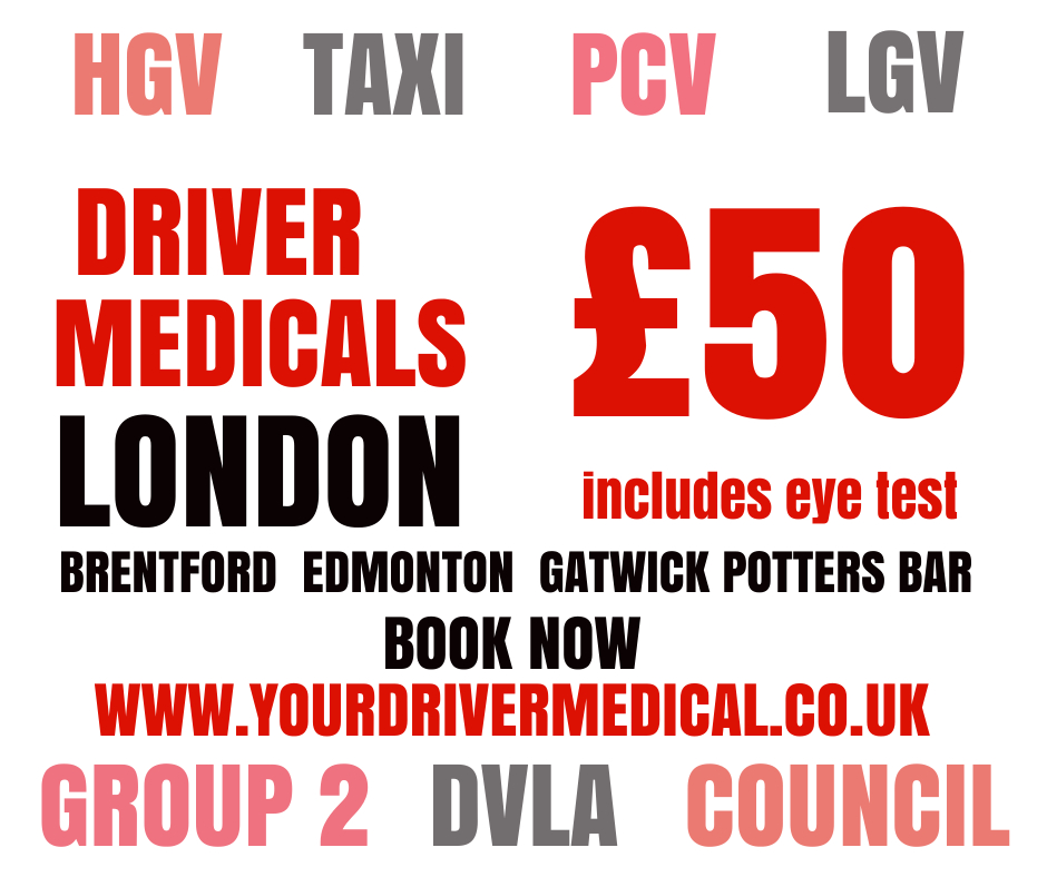 #Luton #Edmonton #Southmimms Get your #DVLA driver medical done for £50 including eye test. Perfect for #hgv drivers, #tfl, #uber and #bus drivers. Anyone who needs a #group2 #drivermedical. Book now at yourdrivermedical.co.uk