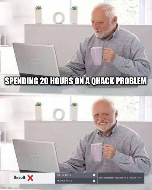 AlbertoMaldoQC's tweet image. Did the same thing happen to anyone else? 🥲

#QHack2023 @PennyLaneAI