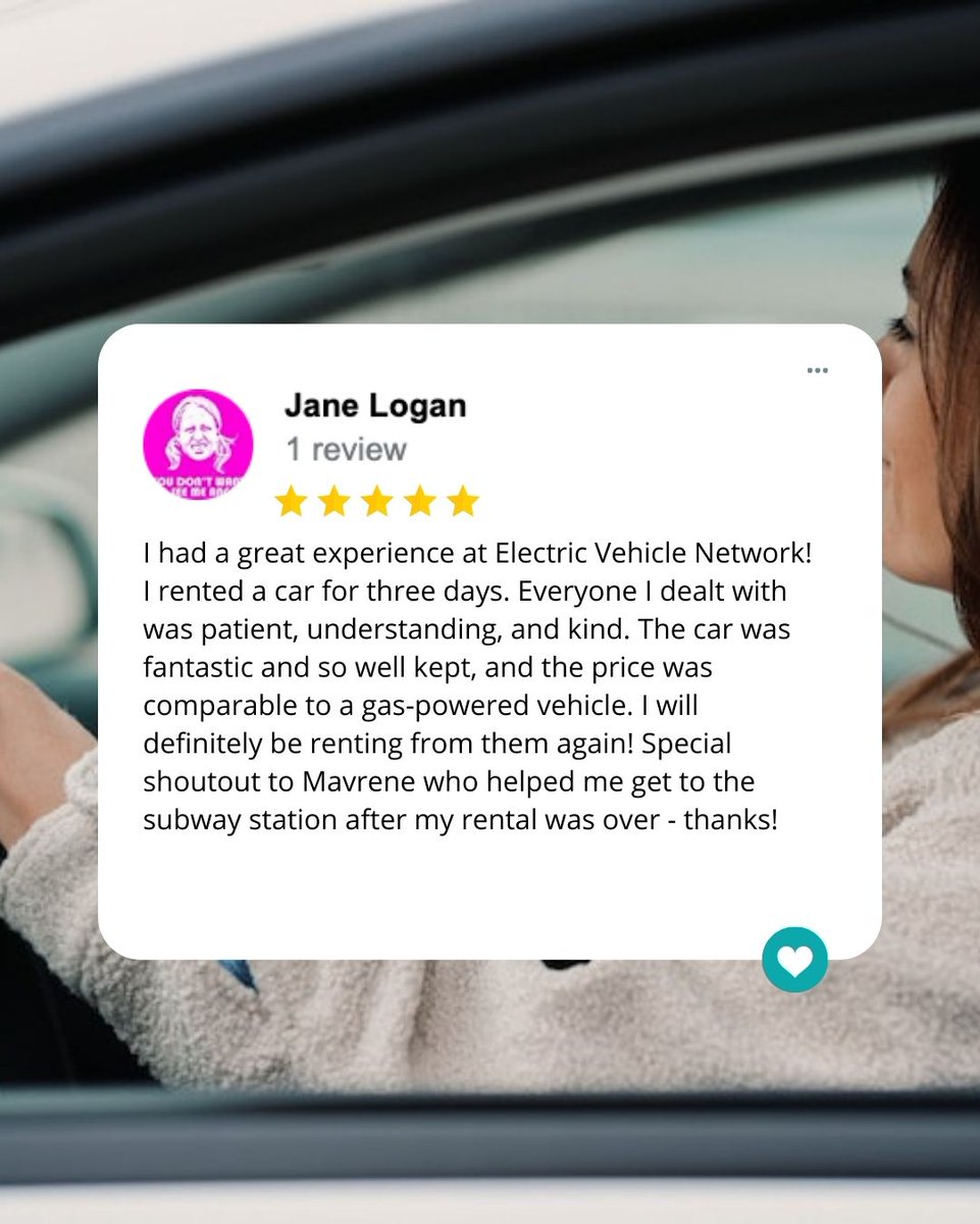 EVNetCanada's tweet photo. Thank you Jane for the kind words! We're so glad you loved the #electriccar experience as well as our service. We hope to see you again soon! 🙏 😊
info@evnet.ca | 1-800-387-9391 | https://t.co/IVnfFQidfN
Learn, Drive, Love Electric ⚡ https://t.co/586pq0iFN6