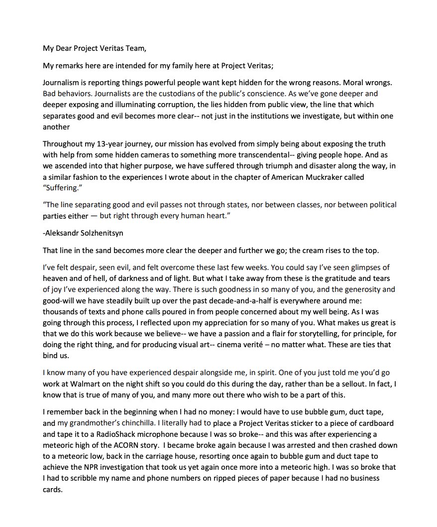 andrewjohn21's tweet image. TRANSCRIPT: James O&apos;Keefe Addresses PV Staff - Part 1
#ProjectVeritas #jamesokeefe