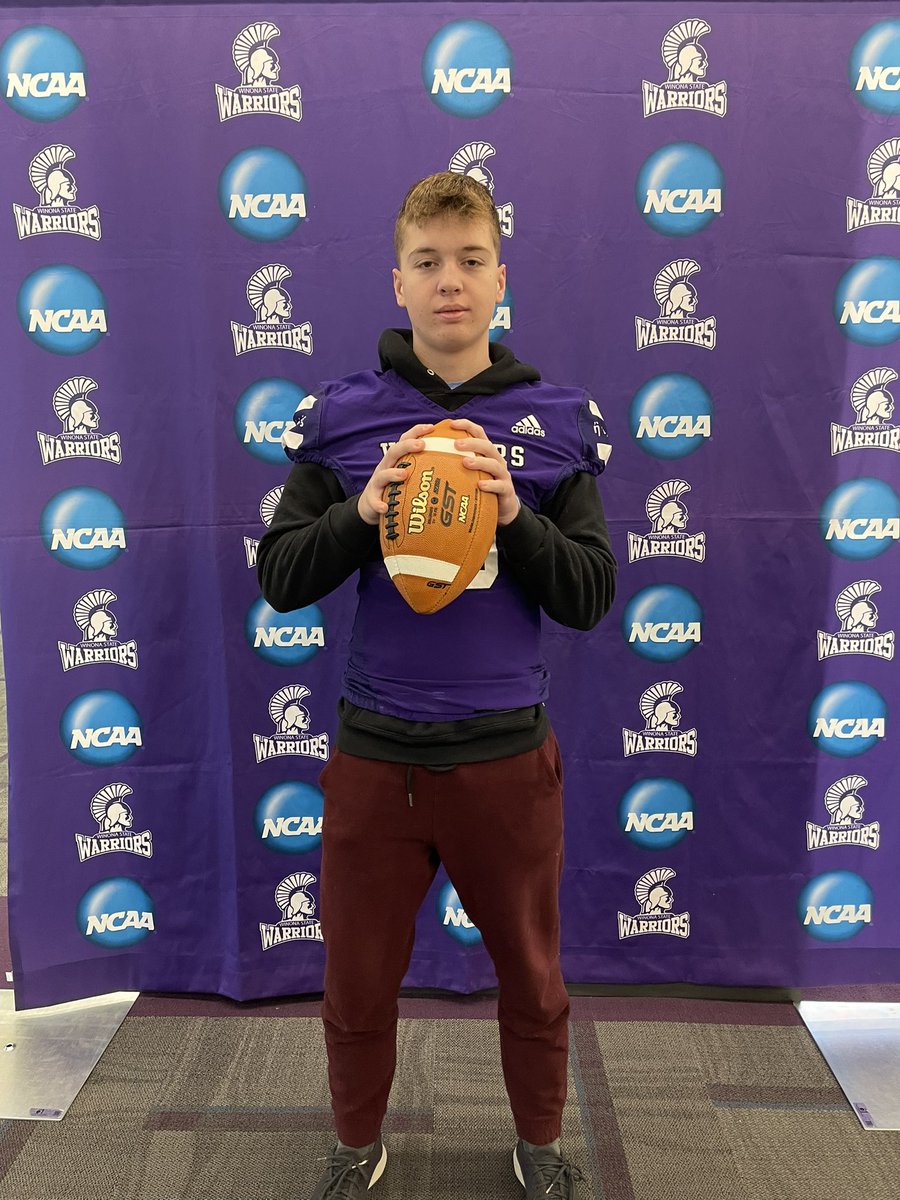 Grateful for the <a href="/WinonaStateFB_/">Winona State Football</a>  junior day visit today. <a href="/TrevorOlson62/">Trevor Olson</a> <a href="/Coach_Bergy/">Brian Bergstrom</a> <a href="/LakersFootball1/">Lakers Football</a>