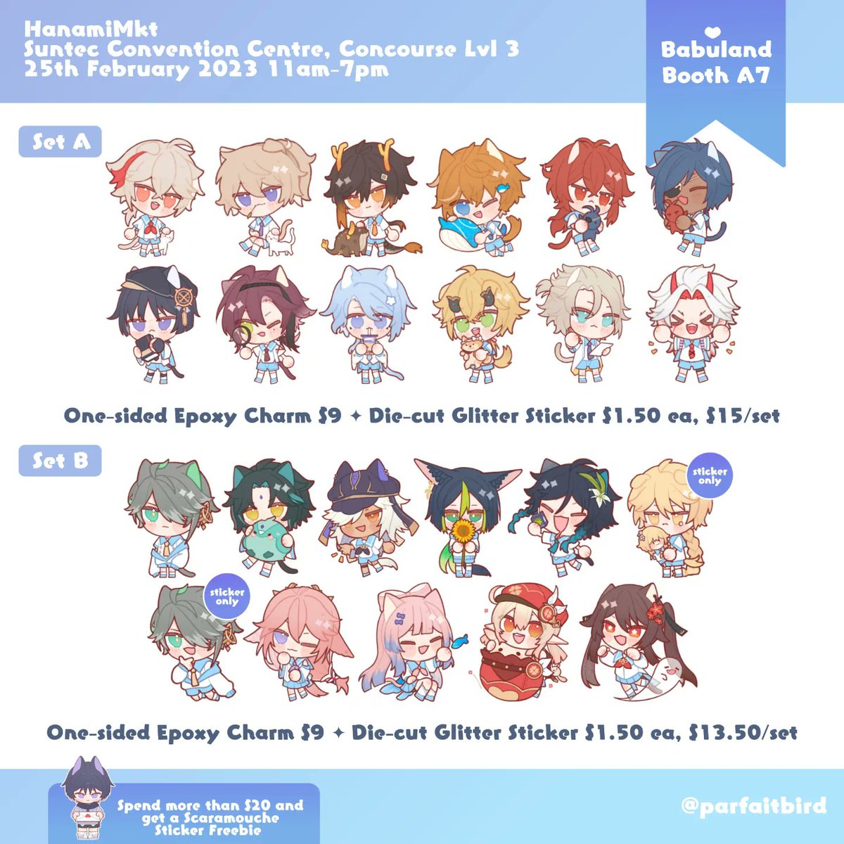 parfaitbird's tweet image. [@HanamiMkt Catalogue]

will be boothing with my friends!!
hope to see everyone day 👉🏻👈🏻