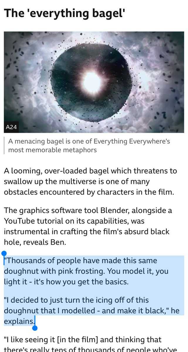 andrewpprice's tweet image. Never thought my humble donut would influence the plot of a movie 😂

bbc.com/news/technolog… #b3d via @DECODEDVFX
