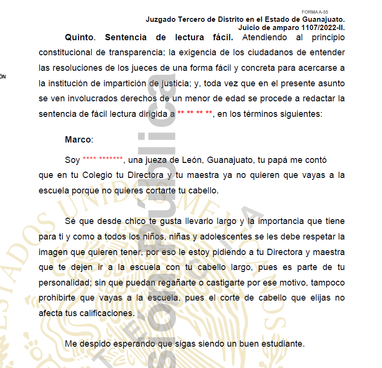 ¿Cómo va su lunes, amigos?

Chequen esta joya.

Una jueza le otorga el amparo a un niño contra la obligación de cortarse el cabello.

A la miss no le va a gustar.