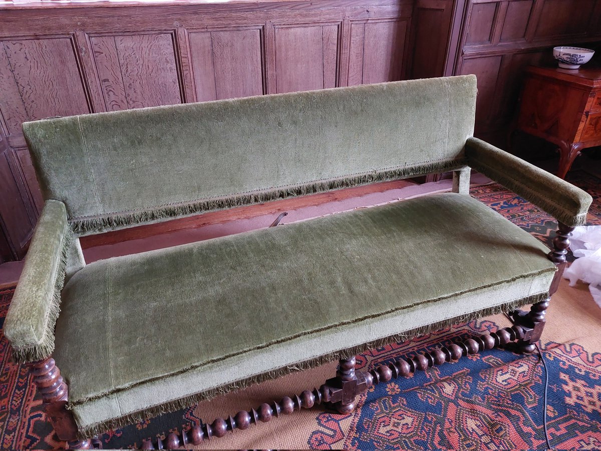Museum_Rachel's tweet photo. More textile action today with cleaning and finished off the day treating a gorgeous bedspread with Constrain due to pesky insect activity #Museums #Conservation #Textiles #TextileConservation #Constrain https://t.co/LQHKy2NPm6