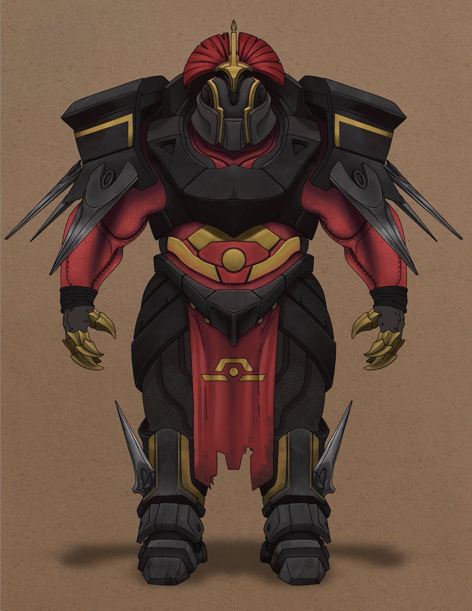 DisgracedPrimus's tweet image. He’s complete 

#commissionsopen #destiny2 #cabal #drawing #art