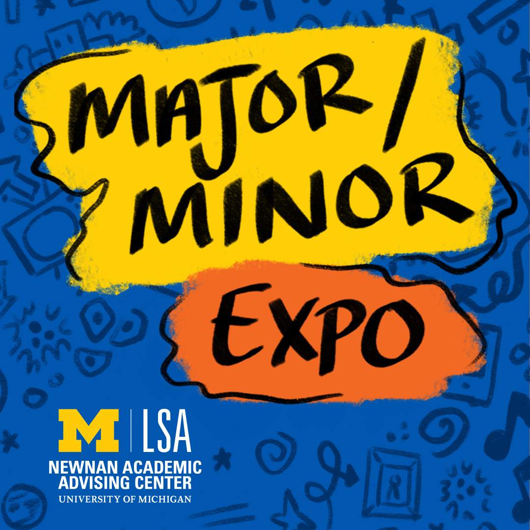umichLSA's tweet photo. Mark your calendars! 🗓 The Major/Minor Expo is happening on Wednesday, March 22! 

Stop by and explore the 70+ majors and 100+ minors LSA has to offer and pick up some free swag: https://t.co/3m5AEmihXa #exploreLSA https://t.co/lkRD6aRj2f