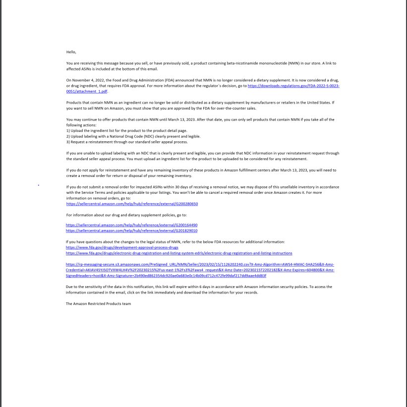 dieuphil's tweet photo. #NADtwitter  #teamNR  #NMN @truniagen @ScienceOfNAD @RaisingNad   Amazon ban on NMN.  Not to worry!  Tru Niagen (over 4 million bottles sold) NR (Nicotinamide Riboside) is more efficient than NMN, with a huge safety dossier. 5 reasons NMN Users should consider switching to NR. https://t.co/tmso3x8bR9