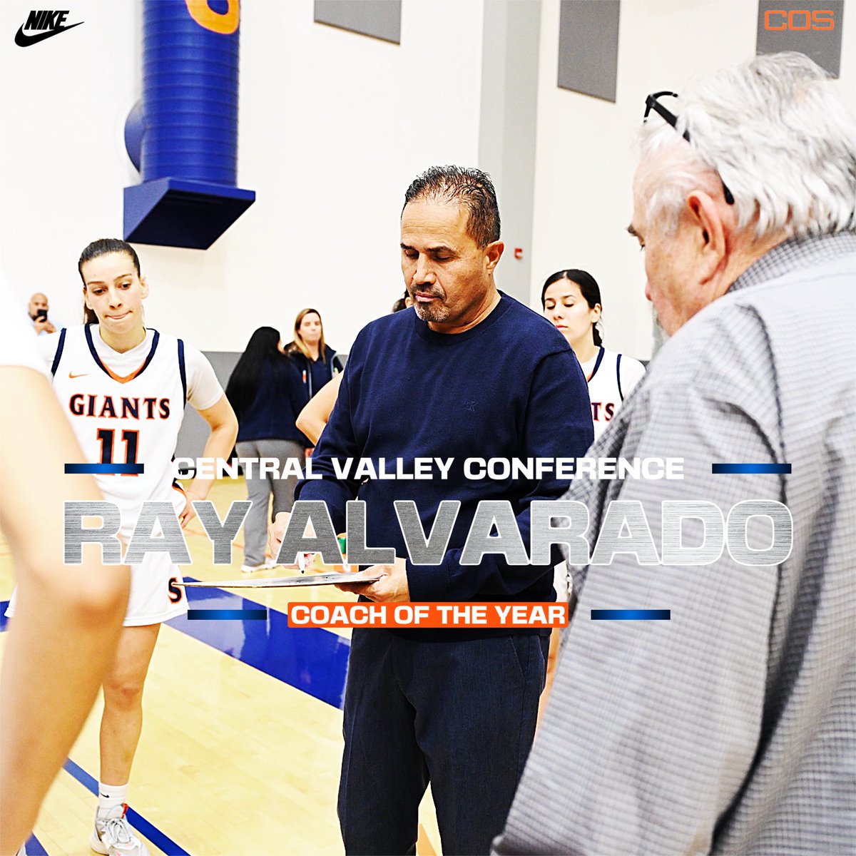 Congratulations to Head Coach Ray Alvarado! Ray was crowned COY of the CVC Conference, after an undefeated league season!