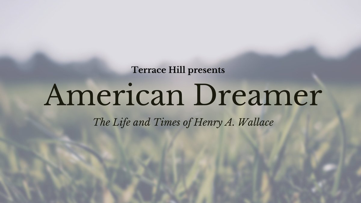 One-act play portrays Henry A. Wallace, the agricultural innovator who became U.S. Secretary of Agriculture. FREE admission, but space is limited. Register: henrywallace.eventbrite.com This program made possible through @humanitiesiowa #terracehilliowa