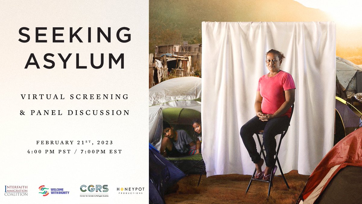 interfaithimm's tweet image. Tomorrow at 7 pm ET! 

On the day of its global release, join us for a virtual screening of Seeking Asylum—a powerful film that follows one woman’s journey as she searches for safety for herself and her children.

Learn more + RSVP: bit.ly/SAScreening23 #WelcomeWithDignity