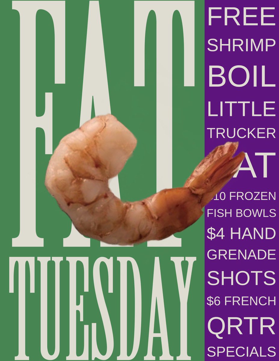 _Brat_Simpson's tweet photo. Tomorrow @Rumble_SA @liltruckerhat and #chefJacob are throwing a party! FREE SHRIMP BOIL YALL!! While supplies last so pull up and get some while the gettin’s good. Mad drink specials on deck! https://t.co/kKSRIBf1sO