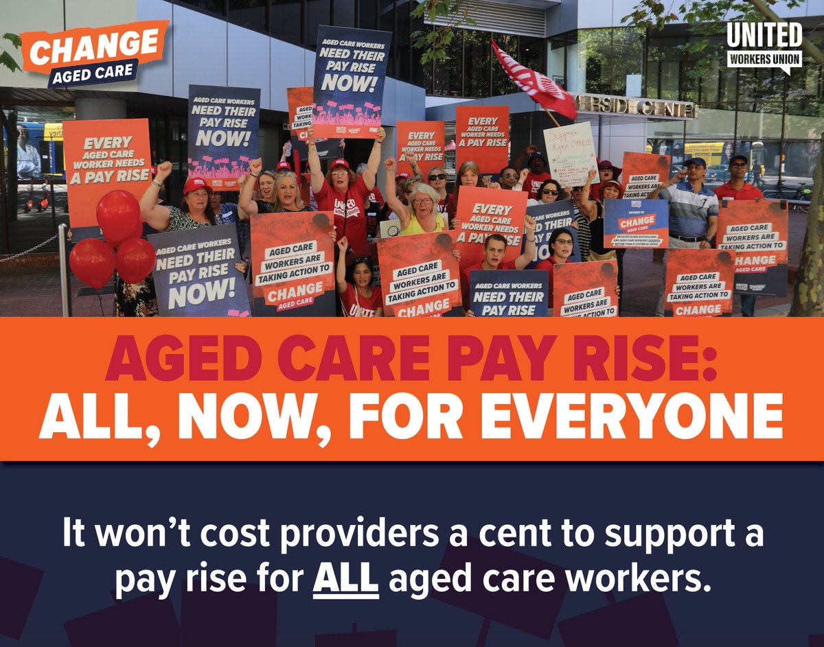 ChangeAgedCare's tweet photo. Fair Work has awarded an interim pay rise for direct care workers, but cleaners, catering, laundry, maintenance and lifestyle staff have been left behind.
These essential aged care workers now face more long months of waiting for a decision about their wages.
#25tosurvive https://t.co/qkkDDFmsGM