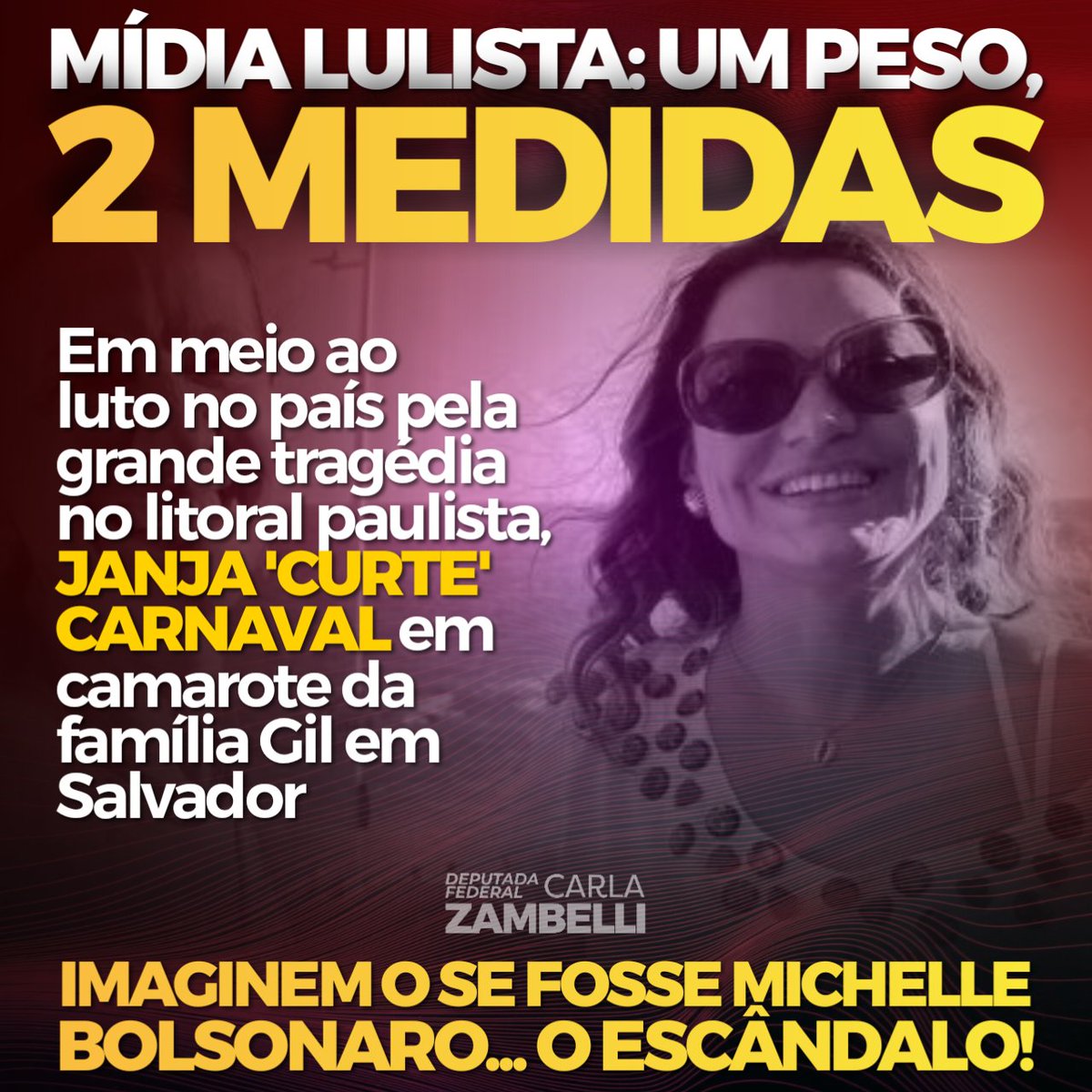 Carla zambelli on twitter seria noticiado como uma hecatombe 
