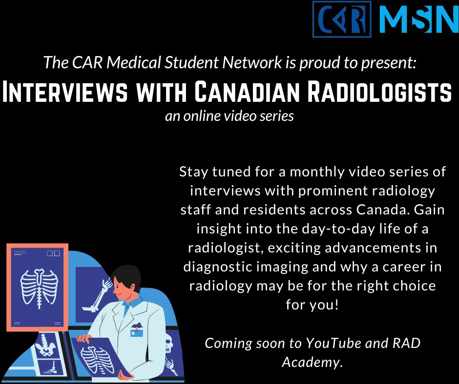 Darcie Wilson (@darciewilson21) on Twitter photo Check out our latest interview with Dr. Alanna Supersad. She discusses the role of radiologists in patient care, the use of cutting-edge technology, and the opportunities for professional growth within the field. tinyurl.com/yfj7hyr2 @CARadiologists <a href="/CAR_ResSection/">CAR Resident and Fellow Section</a> Check out our latest interview with Dr. Alanna Supersad. She discusses the role of radiologists in patient care, the use of cutting-edge technology, and the opportunities for professional growth within the field. tinyurl.com/yfj7hyr2 @CARadiologists <a href="/CAR_ResSection/">CAR Resident and Fellow Section</a>