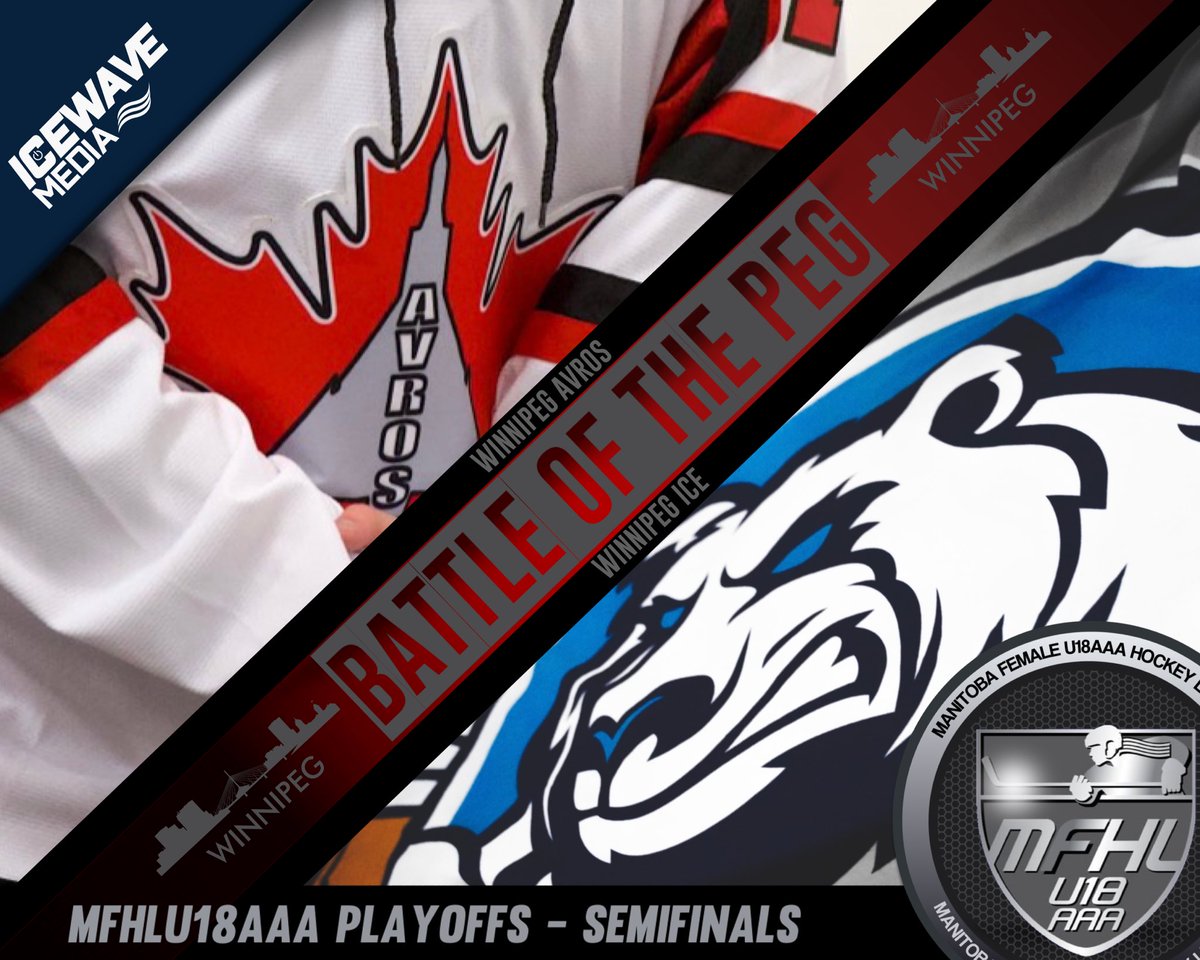 Ice Wave Media 🥅 (@icewavemediamb) on Twitter photo This is a series that never disappoints - and we look forward to bringing some of its highlights to you!
#MFHLPlayoffs #BattleOfThePeg
#SemiFinals
(3) <a href="/WinnipegAvros/">Winnipeg Avros</a> vs
(2) <a href="/WinnipegIceAAA/">WinnipegIceAAA</a>
<a href="/MFHLU18AAA/">Manitoba Female Hockey League - U18 AAA</a> This is a series that never disappoints - and we look forward to bringing some of its highlights to you!
#MFHLPlayoffs #BattleOfThePeg
#SemiFinals
(3) <a href="/WinnipegAvros/">Winnipeg Avros</a> vs
(2) <a href="/WinnipegIceAAA/">WinnipegIceAAA</a>
<a href="/MFHLU18AAA/">Manitoba Female Hockey League - U18 AAA</a>