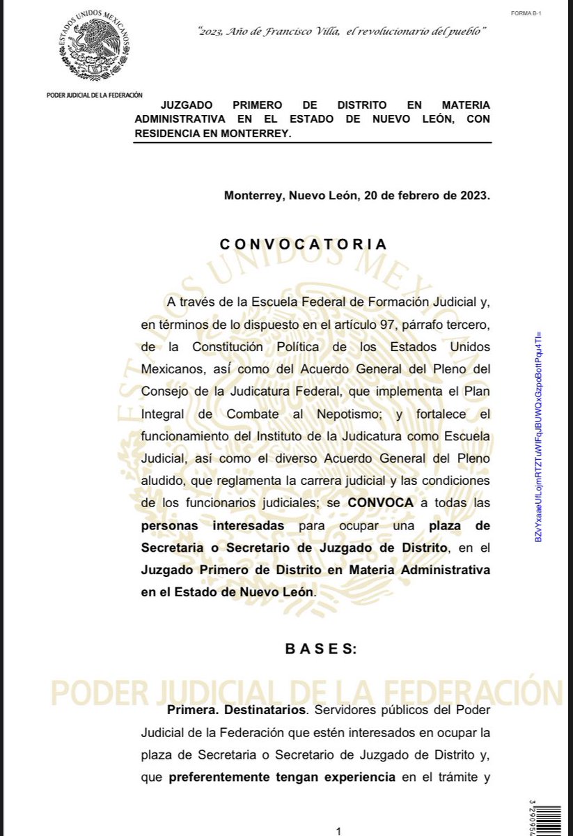 ariveraroficial's tweet photo. Oportunidad laboral para Secretari@ de Juzgado en mat. Admva en NL 👇🏻 https://t.co/gzEn8eIb65
