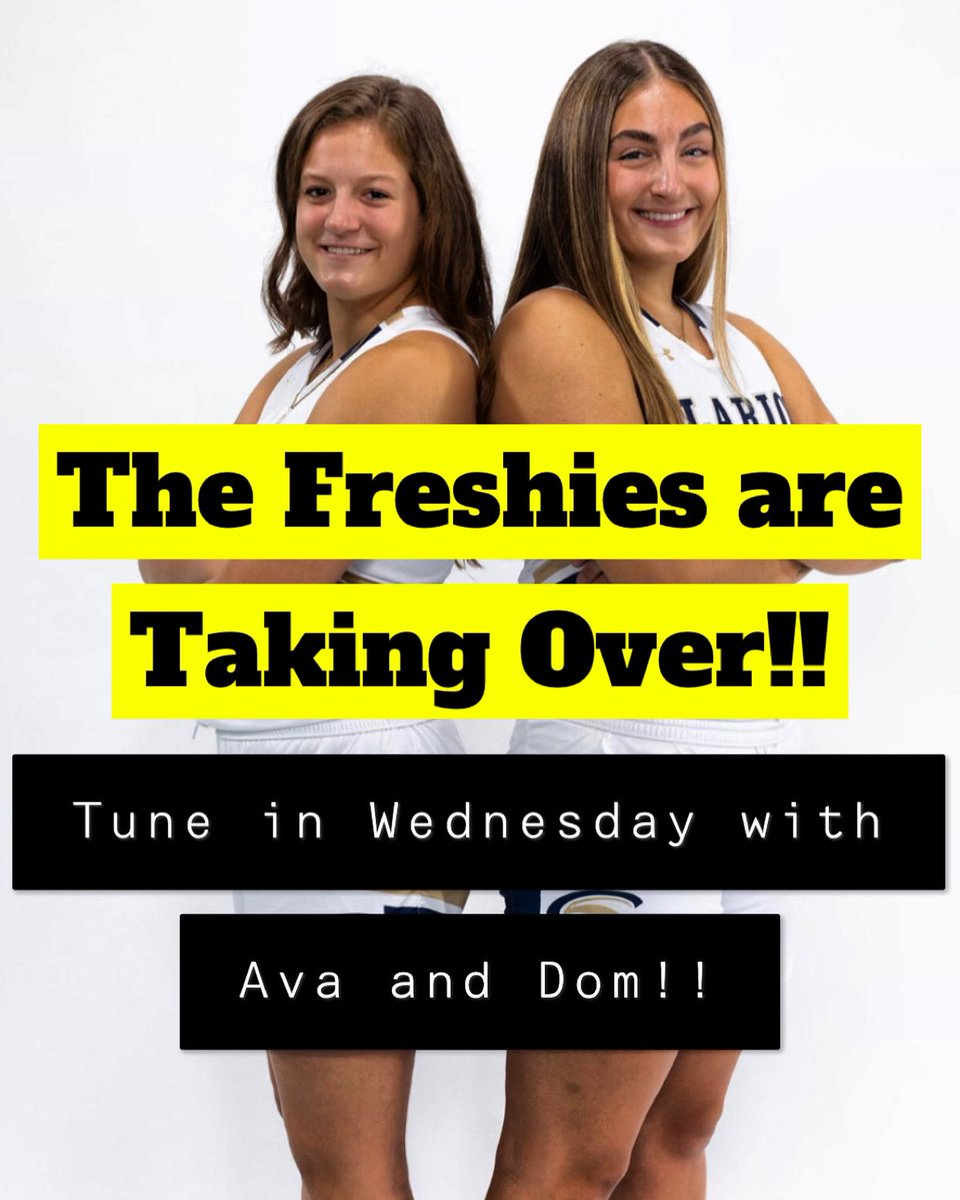 The Freshman are taking over Instagram! Tune in Wednesday with Ava and Dom!!                                                            📱 instagram.com/clarionwbb?igs…
