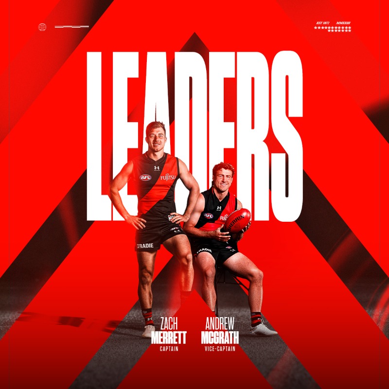essendonfc's tweet photo. New era, new leaders.

Congrats, Zach + Andy.