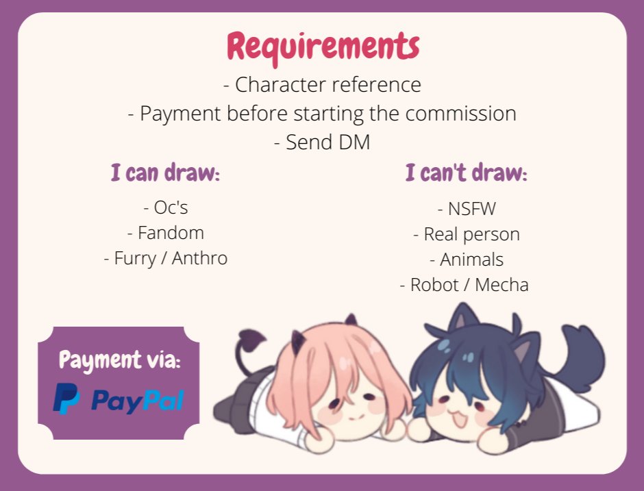 I have open commissions~
here is the new list and prices! 😊💙
If you are interested send me DM ~
#commissionsopen #Commission #ComisionesAbiertas #comisiones