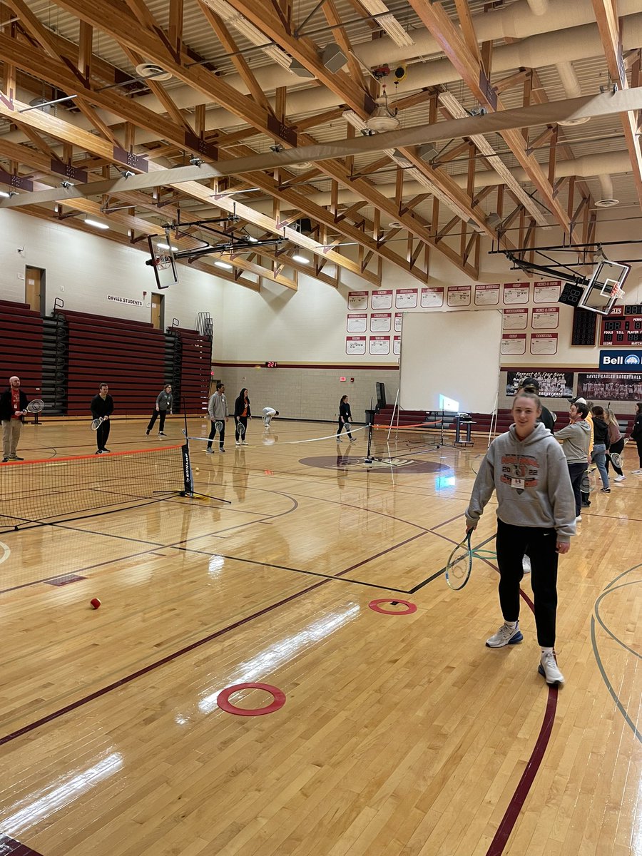 UJ_SHAPE's tweet photo. USTA showing us different levels of tennis activities in high school classrooms #NDSHAPE #UJSHAPE https://t.co/pLvqjzH5JV