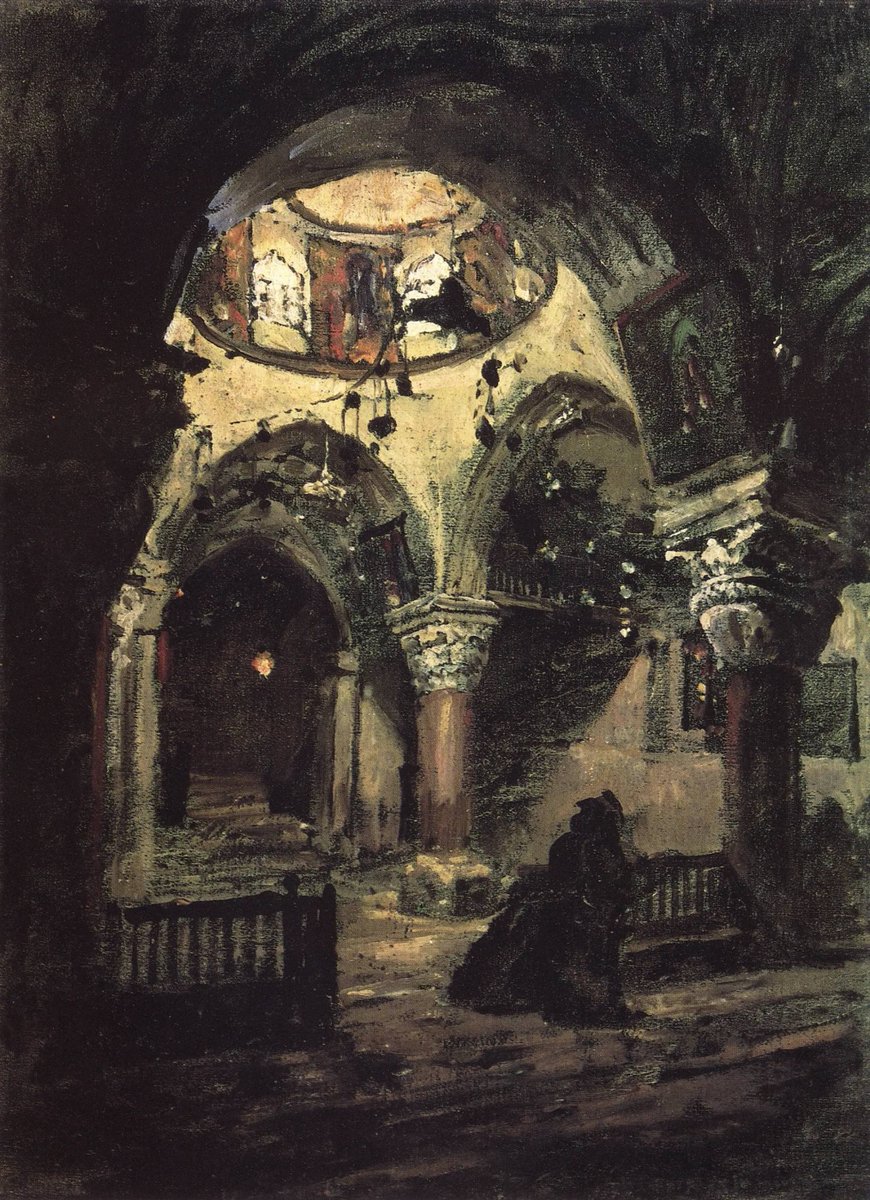 sovietsoleri's tweet photo. Vasily Polenov - The Church Of St. Helena. 
The chapel of the Church of the Holy Sepulchre (1882) https://t.co/9RrqYYEBri