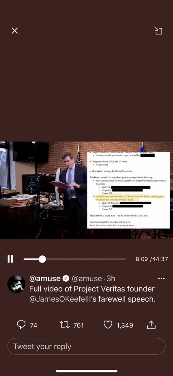 AquariusOfAge's tweet image. #MatthewTyrmand being named as party to the coup against @JamesOKeefeIII , in James’s removal by #ProjectVeritas Board and attempting to hide it from the Public.

The #Narcissistic Lies  of [these] Board members is as visible as [them] being Compromised by #BigPharma #Pfizer