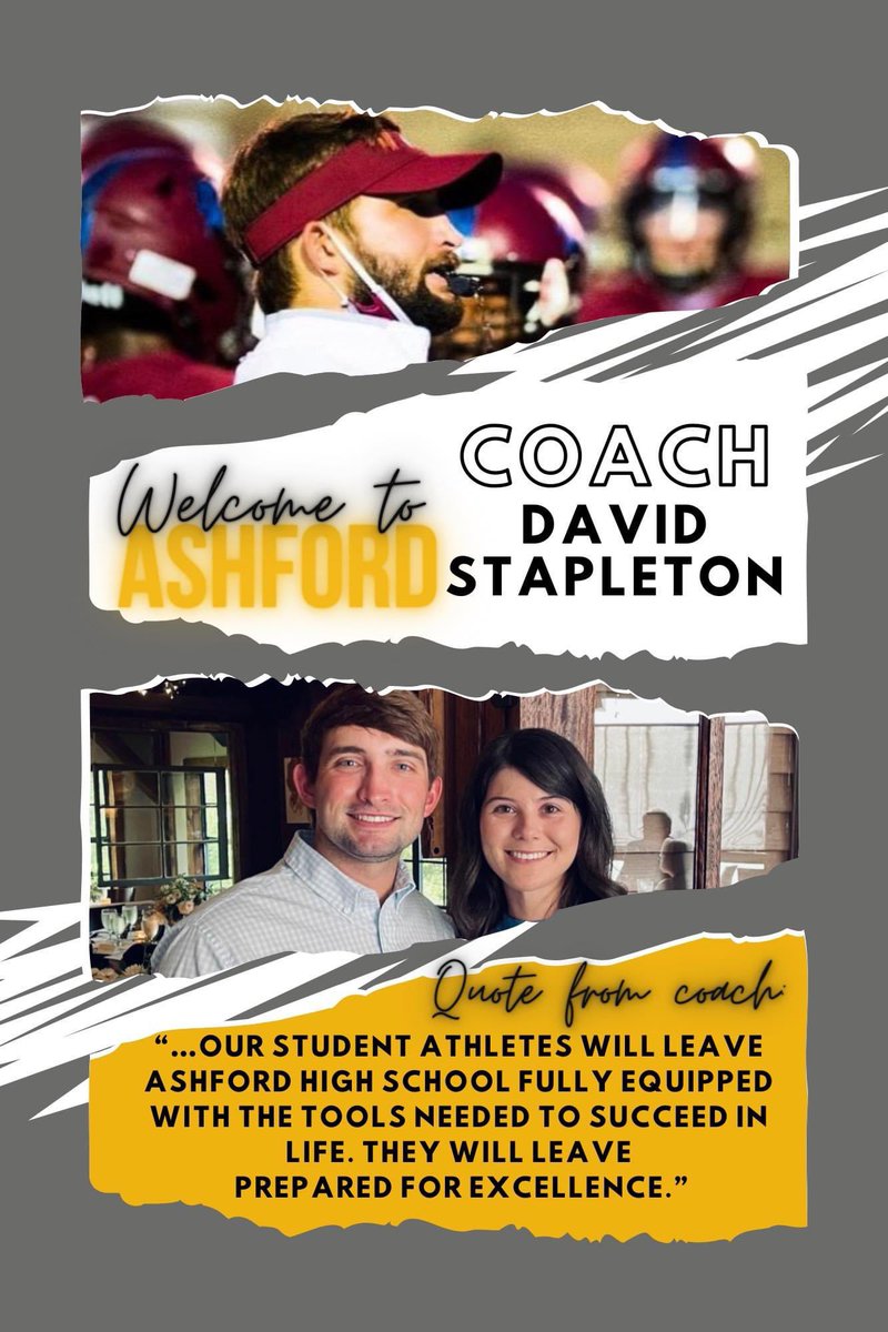 bk_biggs3's tweet photo. Welcome to Ashford, Coach! 💛🖤 https://t.co/M7c40aOJSx