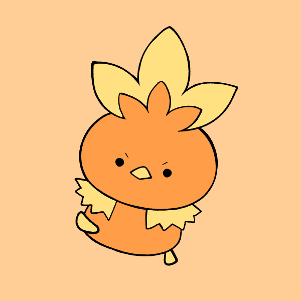 torchic no humans animal focus pokemon (creature) simple background red background sparkle solo  illustration images