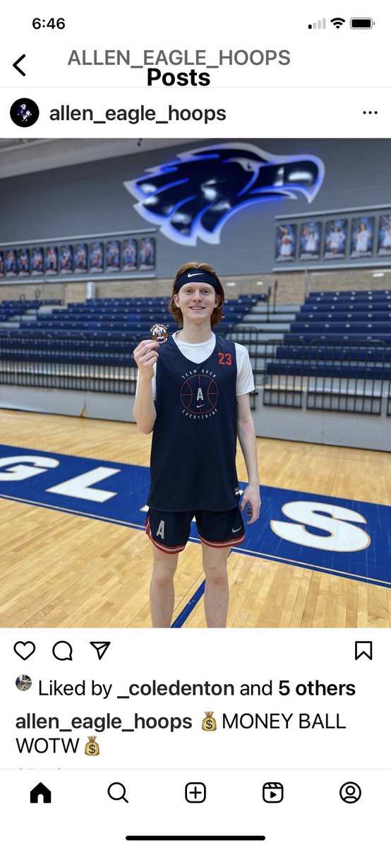 TracyDenton513's tweet photo. Keep shooting at every opportunity. Happy to see you working hard for playoff’s tomorrow. @ColeDenton510 @AllenEagleBball https://t.co/eKaiG2RLIp