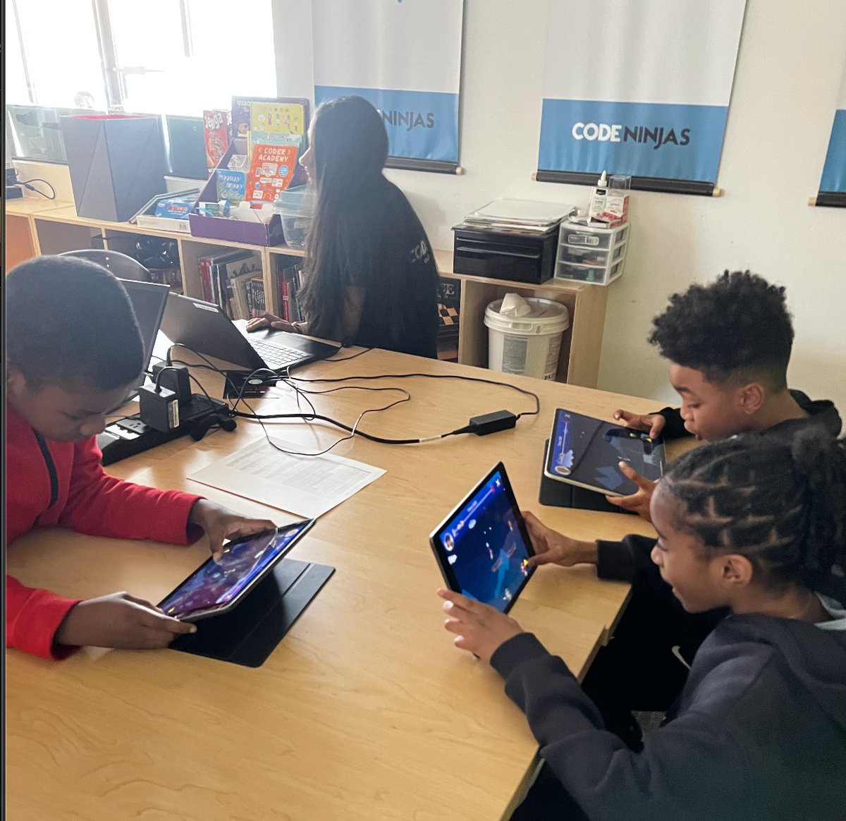 BrikymGames's tweet image. We had fun today testing our next game at @codeninjasmyrna. The students gave us insights on how to improve our upcoming game. Moments like these make mobile game development worthwhile.
#iosgame #mobilegames #atlgamedev #gamedevelopers #gamedesign #indiegamedev #indiegame