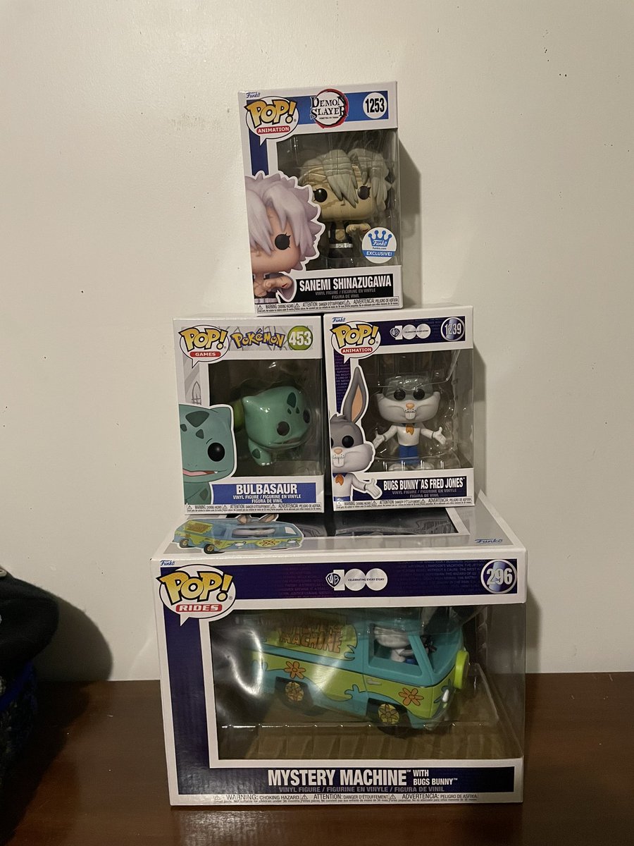 TripFunko's tweet image. Mail Call! 📬📦 Got my Sanemi Pop along with Bulbasaur and some of the WB Scooby Doo pops to add to my other two! #funkomail #funko #anime #mail
