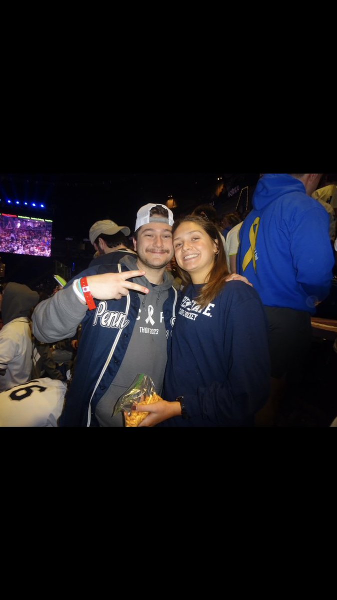 ThePSBC's tweet image. What a historic weekend for our club and all of Penn State.

D1 pitchers Matt Fricker and Tyler Reinert stood for 46 hours to raise money for childhood cancer, shattering our record as we combined with field hockey to raise over $40,000!

As a school, we raised over $15,000,000🎗️