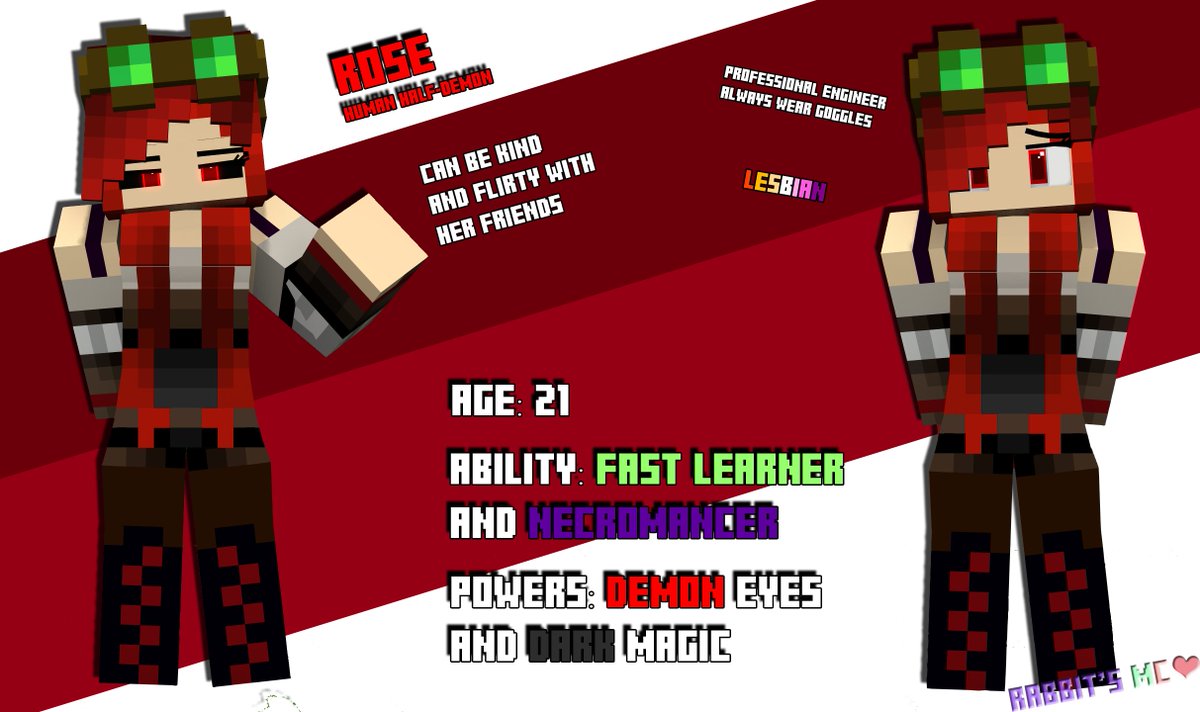 RabbitsMC's tweet photo. Presenting the gang!!

Rose - The brain one
Violet - The magic one
Erika - The muscles one
Amy - The funny one

I hope you guys like it! It took me a while making everything! Wait for future animations!

Special thx to @SlipperyT, @OdysseyEllie &amp; @ZoeyIsTooSmall for all the help https://t.co/nCUN3lTcDZ