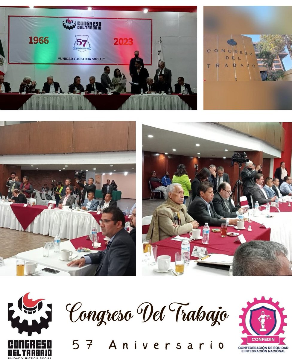 ConfedinMexico's tweet photo. CONFEDIN presente en el 57 aniversario del Congreso del Trabajo.🙌
#57Aniversario #TrabajandoParaTi #Congreso #CDMX #confedin #LikeYComparte #siguemeytesigo #likemeback https://t.co/59sIP2kr8o
